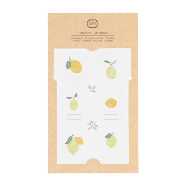 Sticker sheet, lemons, 6 sheets