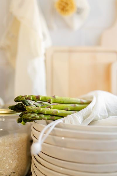 Afweeg- en bewaarzakjes, bio-katoen, set van 4 maten