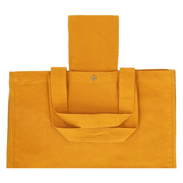 Shopper, bio-katoen, honinggeel, 38 x 22 x 44 cm