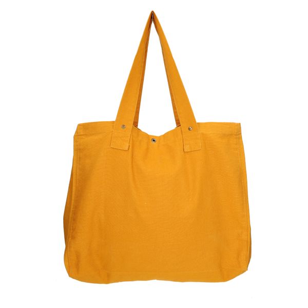 Shopper, bio-katoen, honinggeel, 38 x 22 x 44 cm