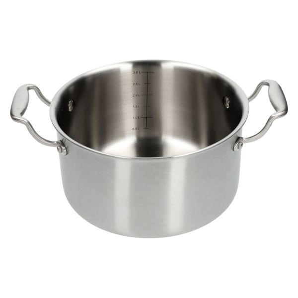 Kookpan met glazen deksel, 3-laags, rvs, Ø20 cm