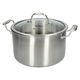 Kookpan met glazen deksel, 3-laags, rvs, Ø24 cm