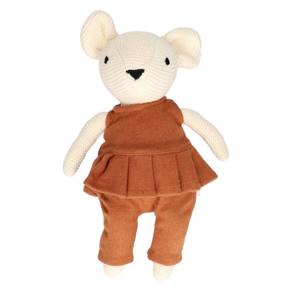 Doudou souris, tricot coton GOTS Doudou souris, tricot coton GOTS