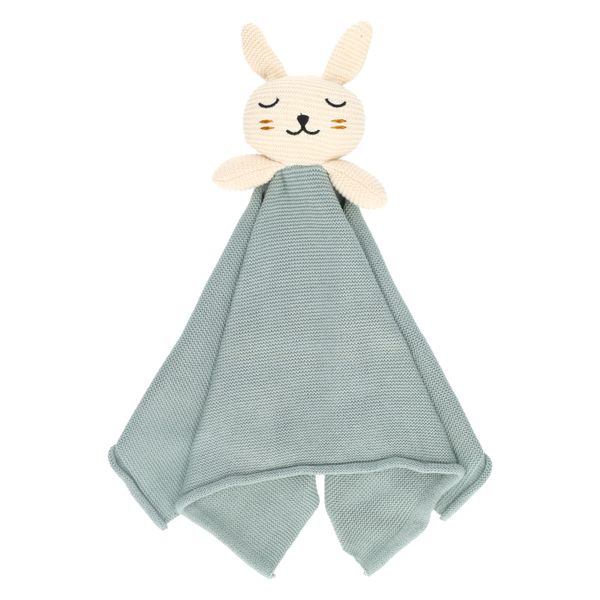 Knuffeldoekje, GOTS katoen, gebreid, konijn