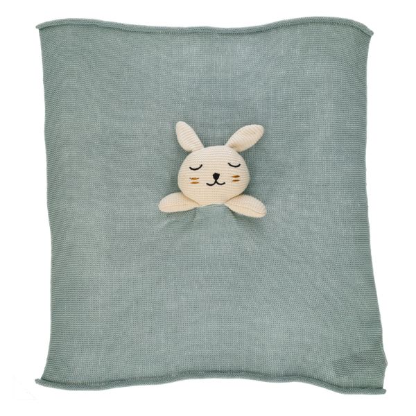 Knuffeldoek, GOTS katoen, gebreid, konijn