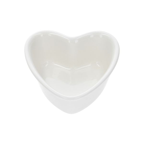 Diep schaaltje, porselein, hartvorm,Ø9 x 4 cm