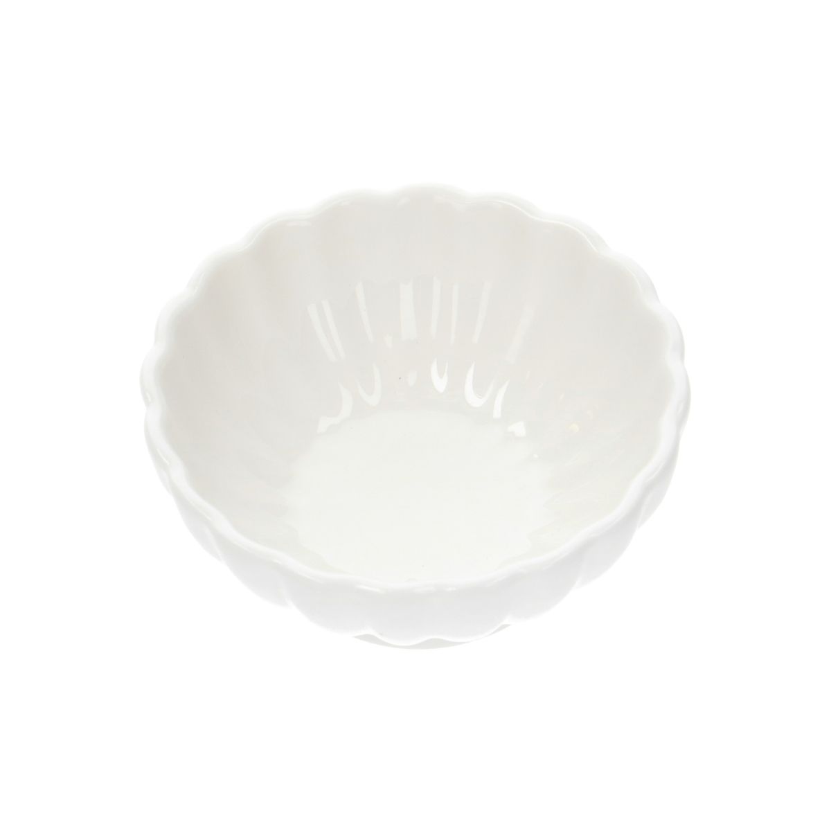 Schälchen mit Wellenrand, Porzellan, Ø8 cm