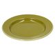 Plate, enmal, olive green with light-green rim, Ø26 CM