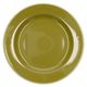 Plate, enmal, olive green with light-green rim, Ø26 CM