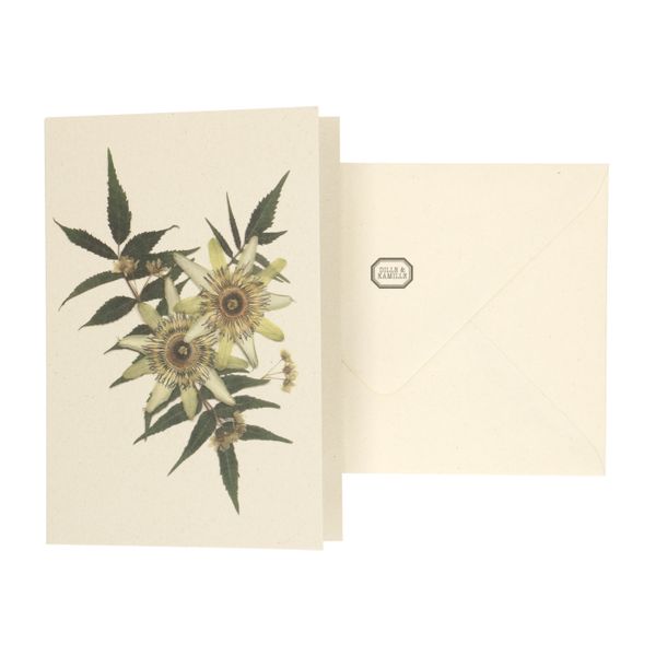 Kaart met envelop, passiebloem