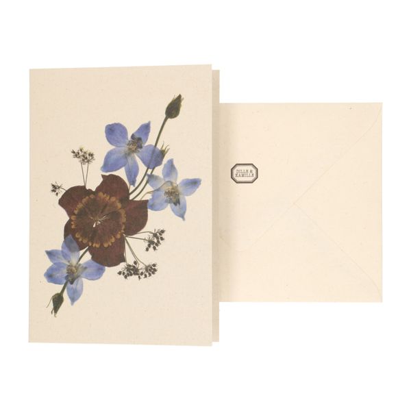 Carte et enveloppe, delphinium Carte et enveloppe, delphinium