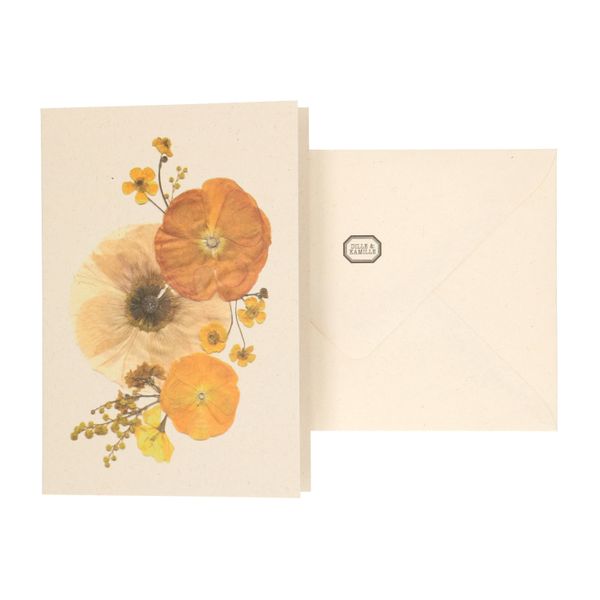 Carte et enveloppe, renoncule Carte et enveloppe, renoncule
