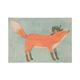 Carte, renard coiffé d'un chapeau Carte, renard coiffé d'un chapeau