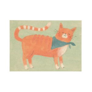 Kaart, kat met sjaal Kaart, kat met sjaal