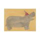 Carte, hippopotame avec chapeau de fête Carte, hippopotame avec chapeau de fête
