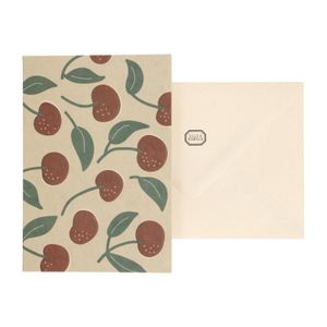 Carte et enveloppe, cerises Carte et enveloppe, cerises