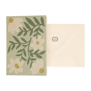 Carte et enveloppe, pâquerettes Carte et enveloppe, pâquerettes