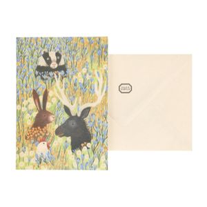 Carte, World Animal Protection, animaux parmi les fleurs Carte, World Animal Protection, animaux parmi les fleurs
