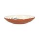Bowl, terracotta, blue leaf, 28.5 x 5 cm