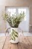 Kan, terracotta, groen blad, 12,5 x 21,5 cm Kan, terracotta, groen blad, 12,5 x 21,5 cm