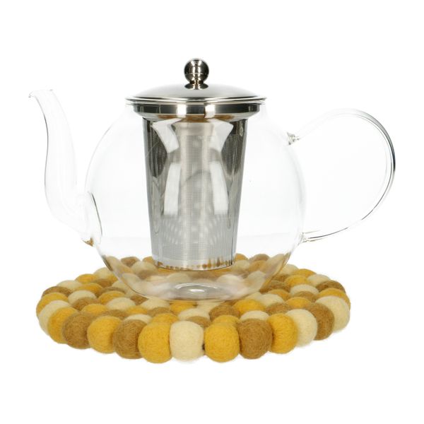 Onderzetter, vilt, geel, 21 cm Onderzetter, vilt, geel, 21 cm