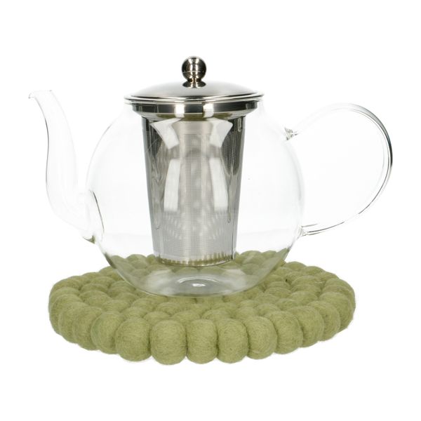 Onderzetter, vilt, groen, 21 cm Onderzetter, vilt, groen, 21 cm