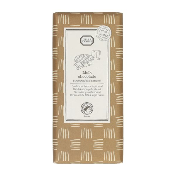 Chocoladetablet, melk, stroopwafel & karamel, 130 g