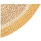Placemat, seagrass, yellow edge, Ø38 cm