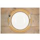 Placemat, seagrass, yellow edge, Ø38 cm