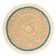 Placemat, seagrass, blue edge, Ø38 cm