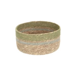 Basket, seagrass, green, Ø15 cm