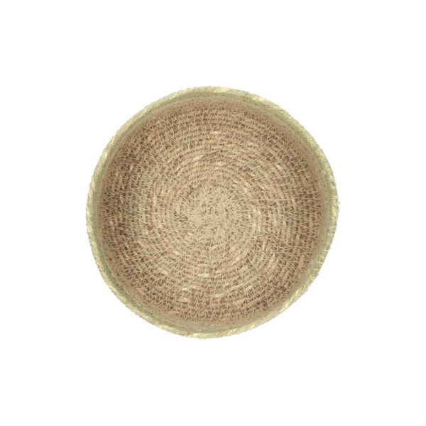 Basket, seagrass, green, Ø15 cm
