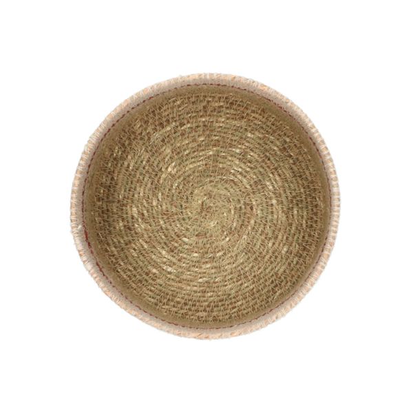 Basket, seagrass, pink, Ø16 cm