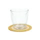 Coaster, seagrass, yellow rim 4