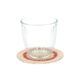 Coaster, seagrass, green rim, 4