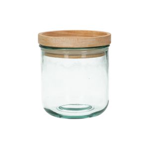 Bocal à provision, couvercle en bambou, verre recyclé, 350 ml Bocal à provision, couvercle en bambou, verre recyclé, 350 ml