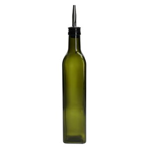Olie/azijnfles, groen glas, 500 ml