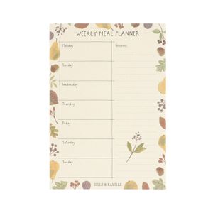 Menuplanner, papier, perenoogst, A6 Menuplanner, papier, perenoogst, A6