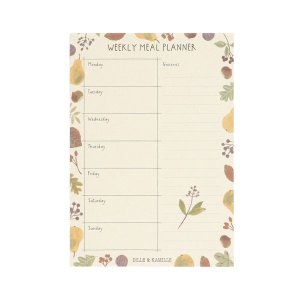 Menuplanner, papier, perenoogst, A6 Menuplanner, papier, perenoogst, A6