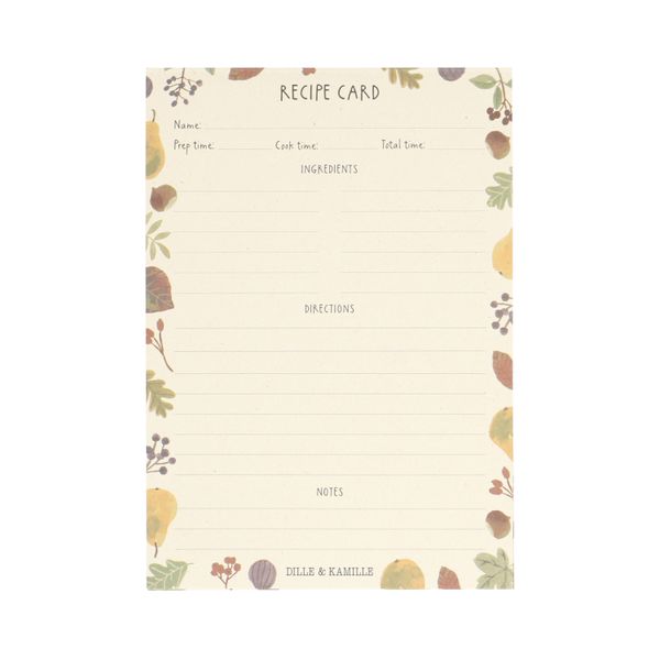 Receptenplanner, papier, perenoogst, A6 Receptenplanner, papier, perenoogst, A6