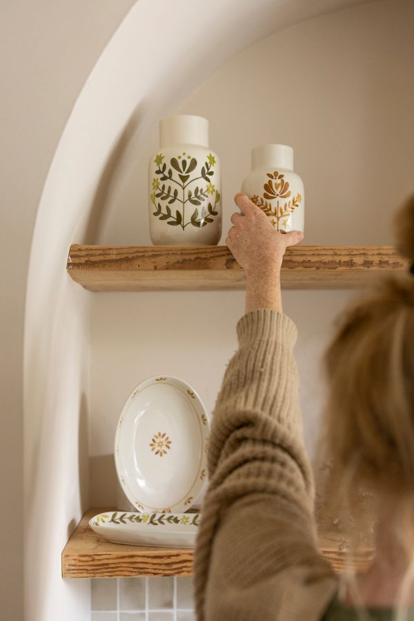 Green Hand-Painted Vase 4