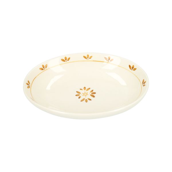 Schaal decoratief, steengoed, oker, 23 X 16.5 X 4.5 cm Schaal decoratief, steengoed, oker, 23 X 16.5 X 4.5 cm
