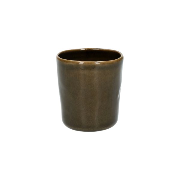 Beker, steengoed, donkergroen, Ø8 x 9,5 cm