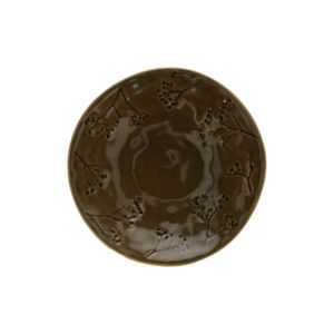 Gebaksbordje, steengoed, donkergroen, Ø17 X 2 cm Gebaksbordje, steengoed, donkergroen, Ø17 X 2 cm