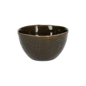 Kom, steengoed, donkergroen, Ø14 X 2 cm Kom, steengoed, donkergroen, Ø14 X 2 cm