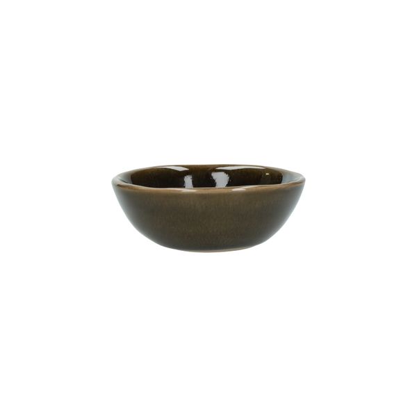 Uitlekbakje, steengoed, donkergroen, Ø9 X 3 cm