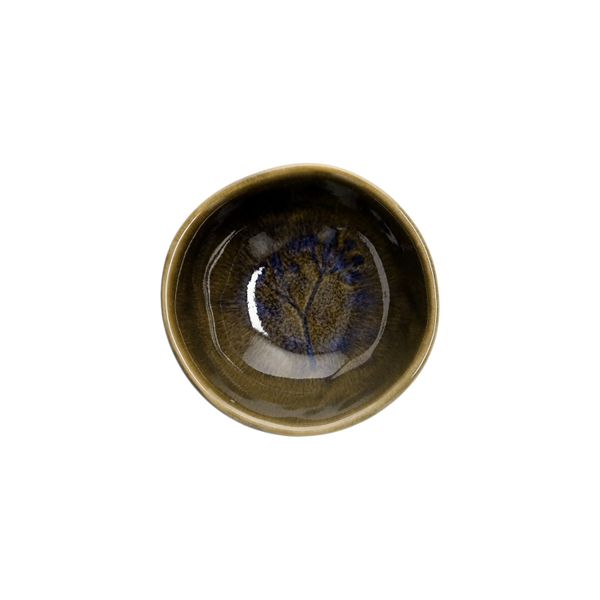 Uitlekbakje, steengoed, donkergroen, Ø9 X 3 cm