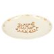 Dinerbord, steengoed, gedecoreerd met takjes, oker, Ø28 cm Dinerbord, steengoed, gedecoreerd met takjes, oker, Ø28 cm