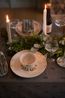 Dinerbord, steengoed, gedecoreerd met takjes, oker, Ø28 cm