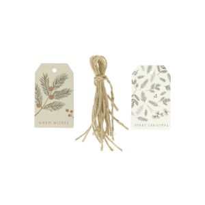 Geschenkanhänger, Weihnachtsgrün, Papier, 10 Stück